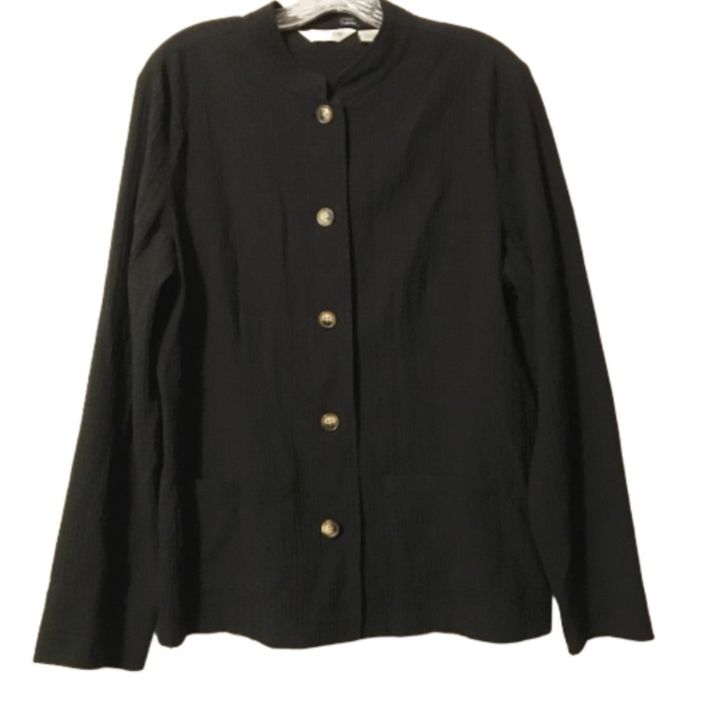 Orvis black button up shirt jacket size‎ medium